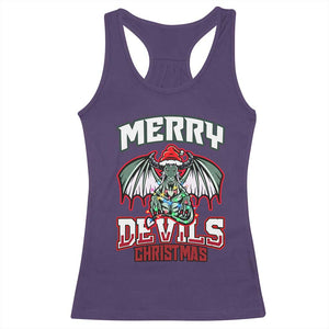 Jersey Devil Racerback Tank Top Merry Devils Christmas Cryptid Gift TS12 Purple Print Your Wear