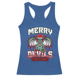 Jersey Devil Racerback Tank Top Merry Devils Christmas Cryptid Gift TS12 Royal Blue Print Your Wear