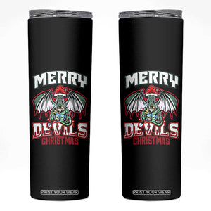 Jersey Devil Skinny Tumbler Merry Devils Christmas Cryptid Gift TS12 Black Print Your Wear