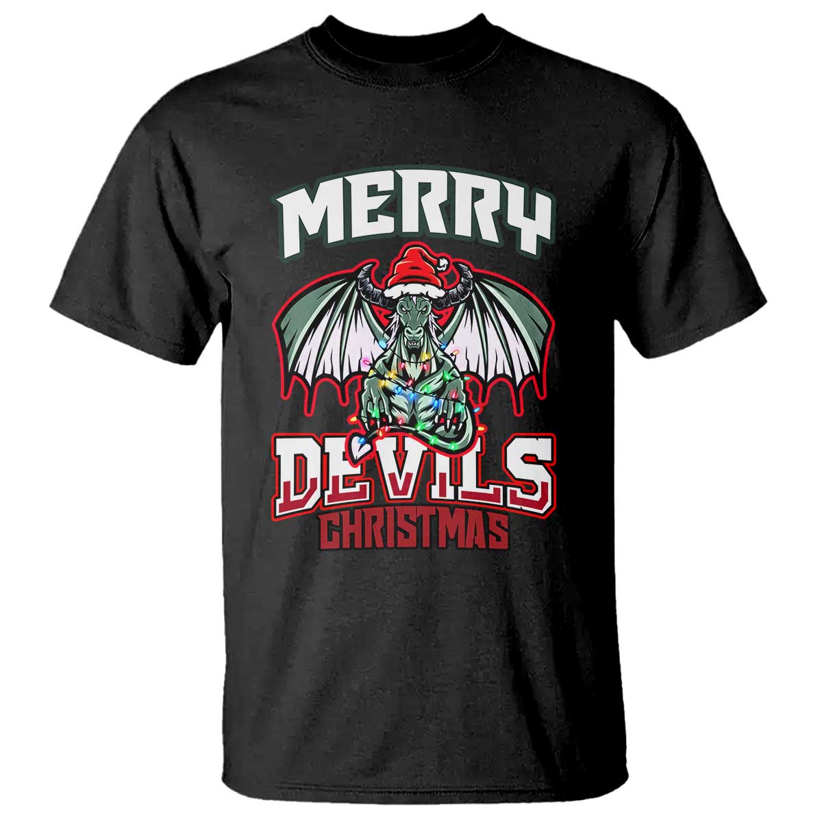 Jersey Devil T Shirt Merry Devils Christmas Cryptid Gift TS12 Black Print Your Wear