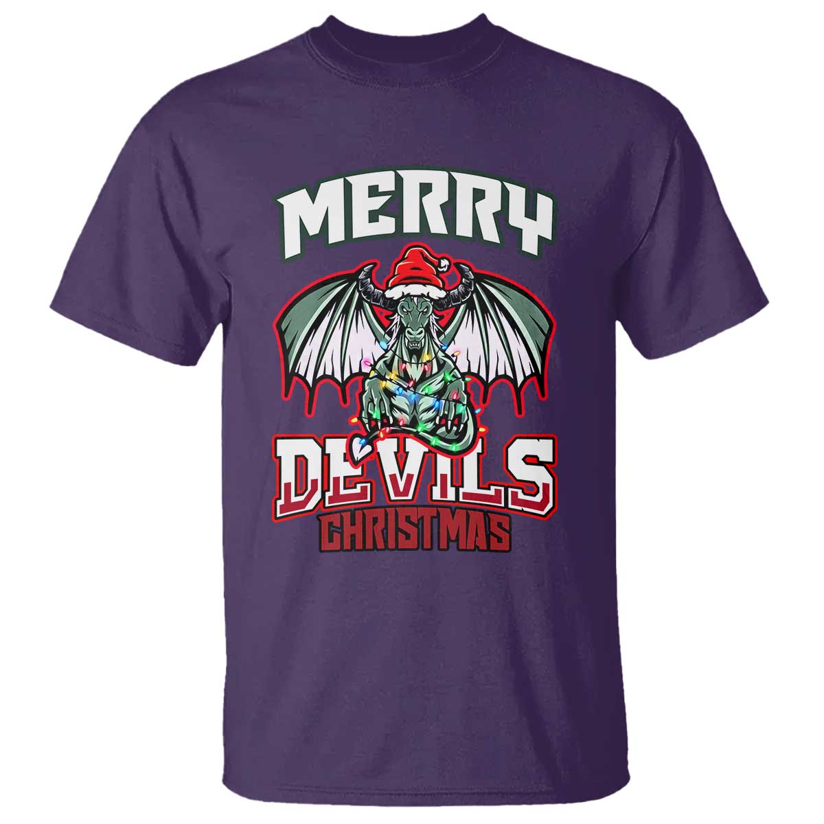 Jersey Devil T Shirt Merry Devils Christmas Cryptid Gift TS12 Purple Print Your Wear
