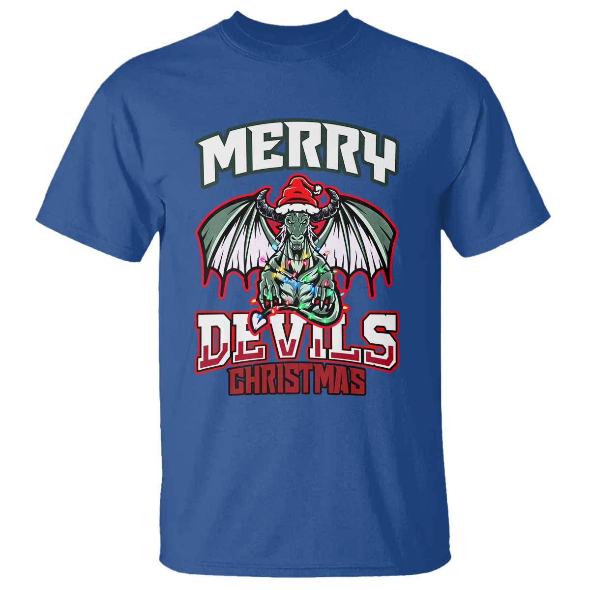 Jersey Devil T Shirt Merry Devils Christmas Cryptid Gift TS12 Royal Blue Print Your Wear