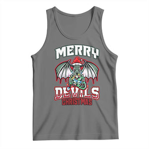 Jersey Devil Tank Top Merry Devils Christmas Cryptid Gift TS12 Black Heather Print Your Wear