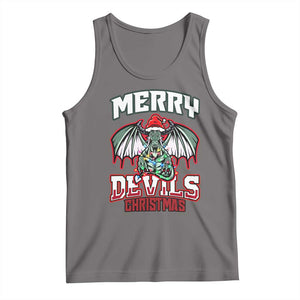 Jersey Devil Tank Top Merry Devils Christmas Cryptid Gift TS12 Deep Heather Print Your Wear