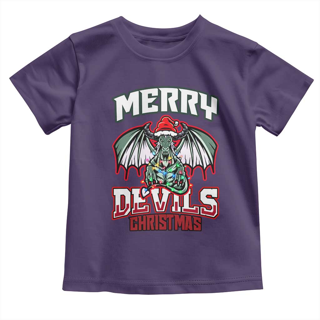 Jersey Devil Toddler T Shirt Merry Devils Christmas Cryptid Gift TS12 Purple Print Your Wear