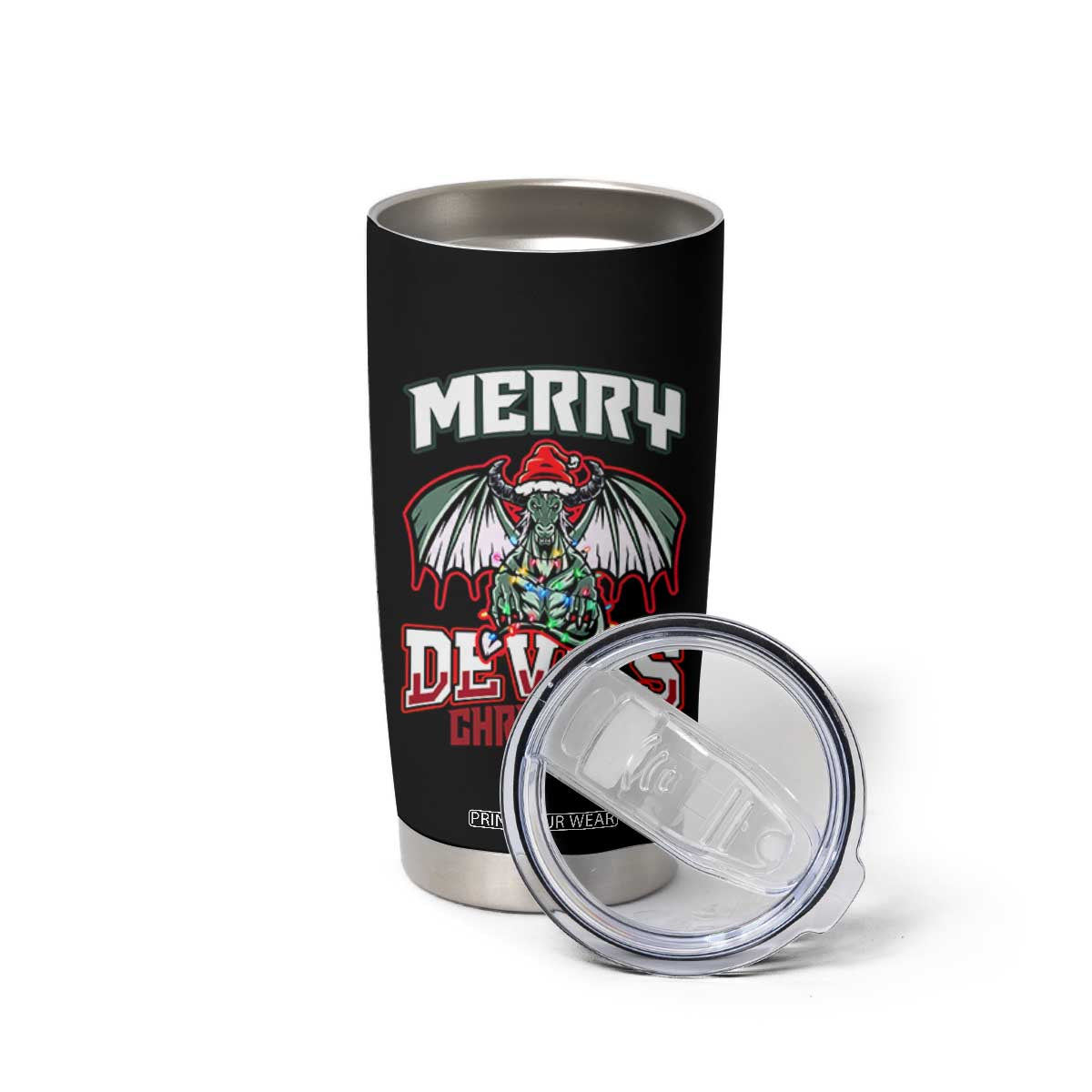 Jersey Devil Tumbler Cup Merry Devils Christmas Cryptid Gift TS12 Print Your Wear