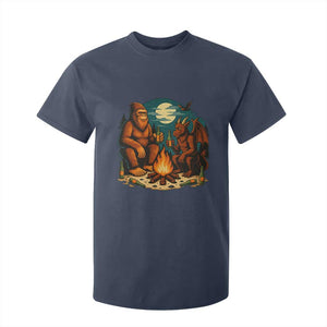Funny Bigfoot And Jersey Devil Camping Cryptid Gift T Shirt For Kid TS12 Navy Print Your Wear