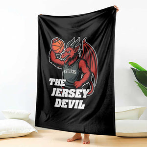 Funny Cryptid Sports Throw Blanket Jersey Devil Playing Basketball TS12 Print Your Wear