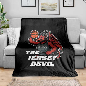 Funny Cryptid Sports Throw Blanket Jersey Devil Playing Basketball TS12 Print Your Wear