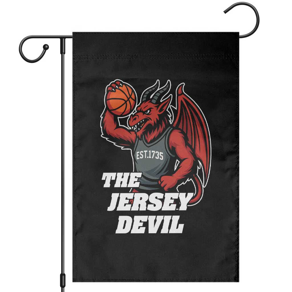Funny Cryptid Sports Garden Flag Jersey Devil Playing Basketball TS12 Black Print Your Wear