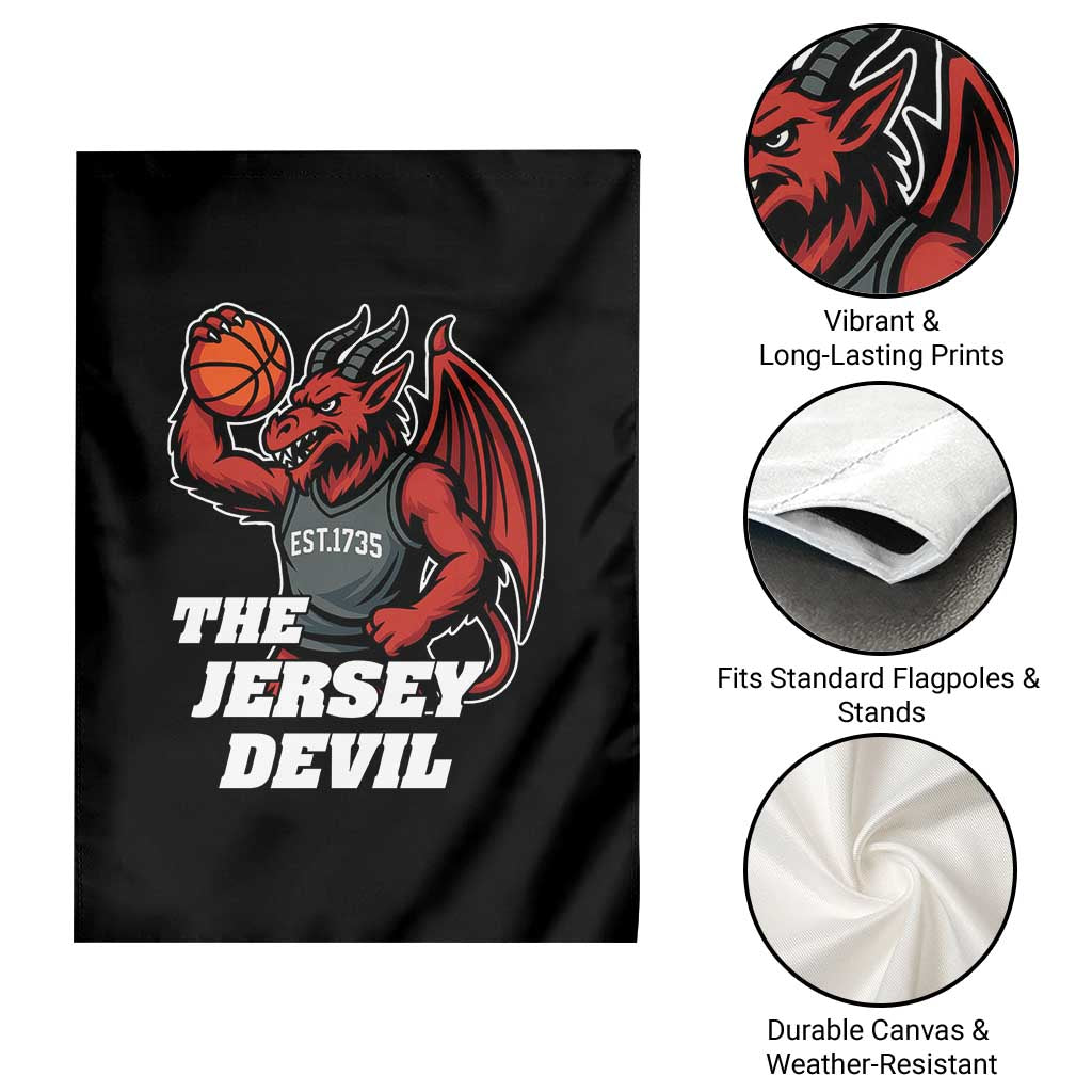 Funny Cryptid Sports Garden Flag Jersey Devil Playing Basketball TS12 Print Your Wear