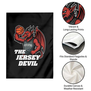Funny Cryptid Sports Garden Flag Jersey Devil Playing Basketball TS12 Print Your Wear