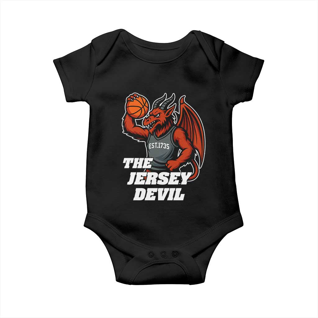 Funny Cryptid Sports Baby Onesie Jersey Devil Playing Basketball TS12 Black Print Your Wear