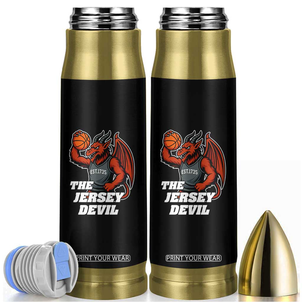 Funny Cryptid Sports Bullet Tumbler Jersey Devil Playing Basketball TS12 Black Print Your Wear
