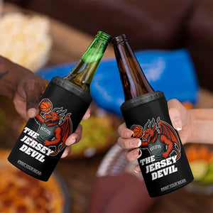 Funny Cryptid Sports 4 in 1 Can Cooler Tumbler Jersey Devil Playing Basketball TS12 Print Your Wear