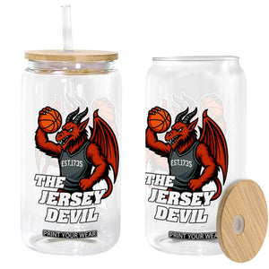 Funny Cryptid Sports Glass Can Jersey Devil Playing Basketball TS12 Print Your Wear