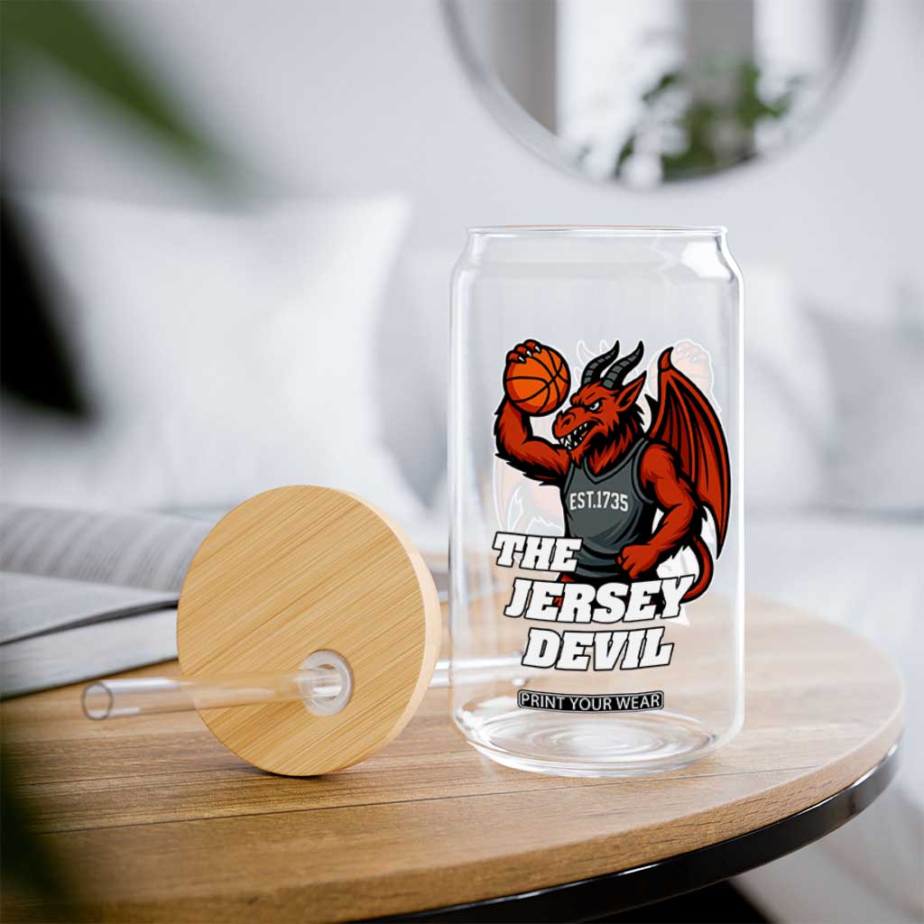 Funny Cryptid Sports Glass Can Jersey Devil Playing Basketball TS12 Print Your Wear