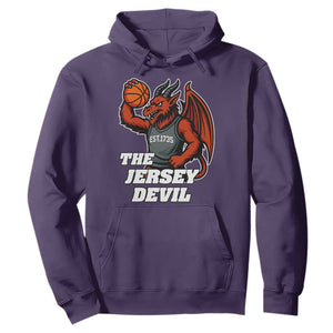 Funny Cryptid Sports Hoodie Jersey Devil Playing Basketball TS12 Purple Print Your Wear