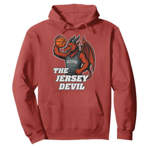 Funny Cryptid Sports Hoodie Jersey Devil Playing Basketball TS12 Red Print Your Wear