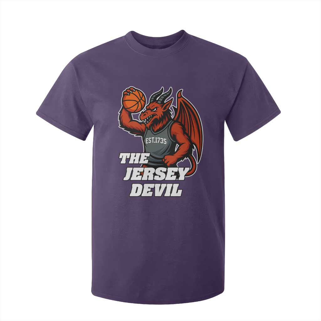 Funny Cryptid Sports T Shirt For Kid Jersey Devil Playing Basketball TS12 Purple Print Your Wear