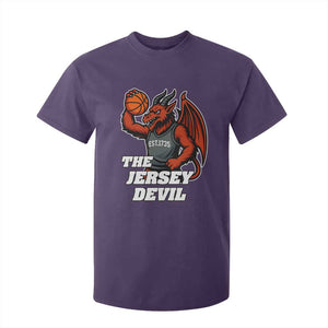 Funny Cryptid Sports T Shirt For Kid Jersey Devil Playing Basketball TS12 Purple Print Your Wear