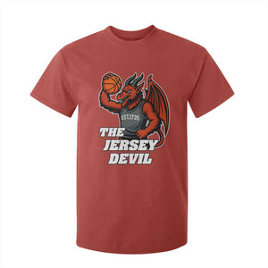 Funny Cryptid Sports T Shirt For Kid Jersey Devil Playing Basketball TS12 Red Print Your Wear