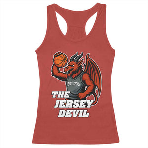 Funny Cryptid Sports Racerback Tank Top Jersey Devil Playing Basketball TS12 Red Print Your Wear