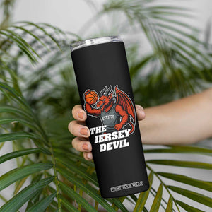 Funny Cryptid Sports Skinny Tumbler Jersey Devil Playing Basketball TS12 Print Your Wear
