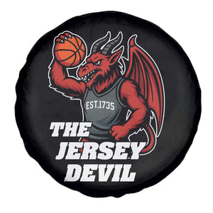 Funny Cryptid Sports Spare Tire Cover Jersey Devil Playing Basketball TS12 Print Your Wear