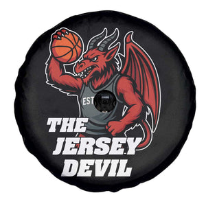 Funny Cryptid Sports Spare Tire Cover Jersey Devil Playing Basketball TS12 Print Your Wear