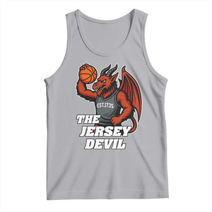 Funny Cryptid Sports Tank Top Jersey Devil Playing Basketball TS12 Athletic Heather Print Your Wear