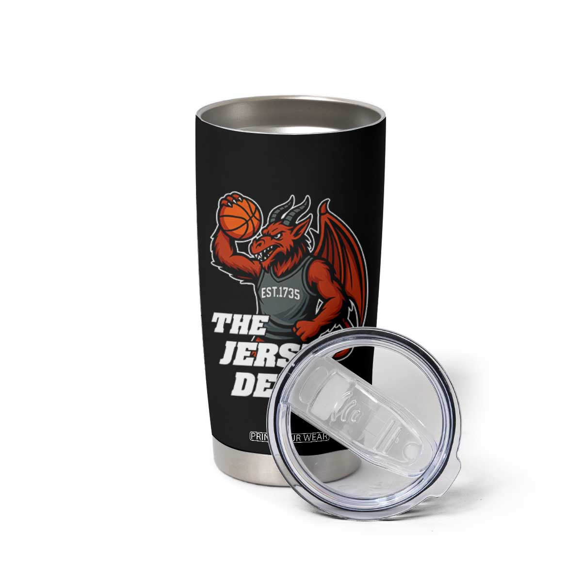 Funny Cryptid Sports Tumbler Cup Jersey Devil Playing Basketball TS12 Print Your Wear