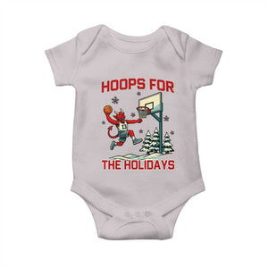 Funny Christmas Basketball Jersey Devil Baby Onesie Hoops For The Holidays TS12 Ice Gray Print Your Wear
