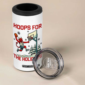 Funny Christmas Basketball Jersey Devil 4 in 1 Can Cooler Tumbler Hoops For The Holidays TS12 Print Your Wear