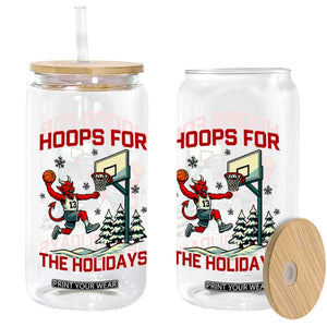 Funny Christmas Basketball Jersey Devil Glass Can Hoops For The Holidays TS12 Print Your Wear