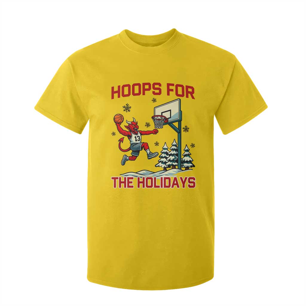 Funny Christmas Basketball Jersey Devil T Shirt For Kid Hoops For The Holidays TS12 Daisy Print Your Wear