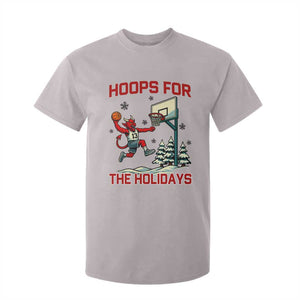 Funny Christmas Basketball Jersey Devil T Shirt For Kid Hoops For The Holidays TS12 Ice Gray Print Your Wear