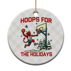 Funny Xmas Basketball Jersey Devil Ceramic Ornament Hoops For The Holidays TS12 1pc Christmas Plaid Print Your Wear