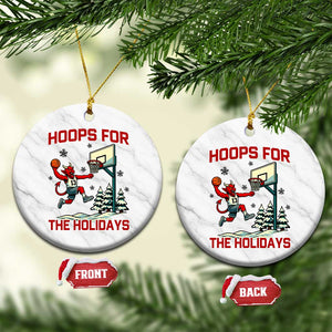 Funny Xmas Basketball Jersey Devil Ceramic Ornament Hoops For The Holidays TS12 1pc White Marble Print Your Wear