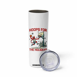 Funny Christmas Basketball Jersey Devil Skinny Tumbler Hoops For The Holidays TS12 Print Your Wear