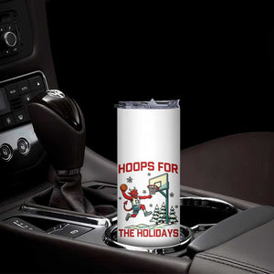 Funny Christmas Basketball Jersey Devil Skinny Tumbler Hoops For The Holidays TS12 Print Your Wear