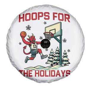 Funny Christmas Basketball Jersey Devil Spare Tire Cover Hoops For The Holidays TS12 Print Your Wear