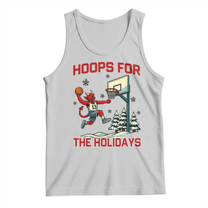 Funny Christmas Basketball Jersey Devil Tank Top Hoops For The Holidays TS12 Ash Print Your Wear