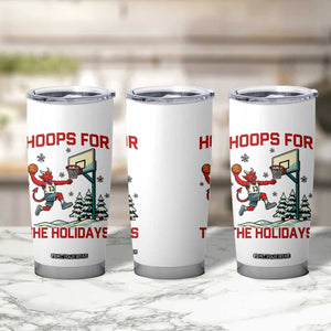 Funny Christmas Basketball Jersey Devil Tumbler Cup Hoops For The Holidays TS12 Print Your Wear