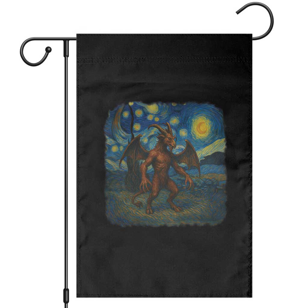 Jersey Devil Starry Night Garden Flag Van Gogh Cryptid Gift TS12 Black Print Your Wear