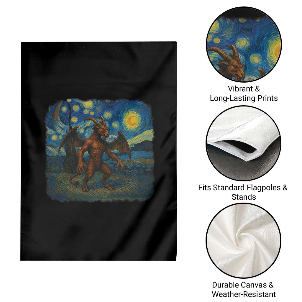 Jersey Devil Starry Night Garden Flag Van Gogh Cryptid Gift TS12 Print Your Wear