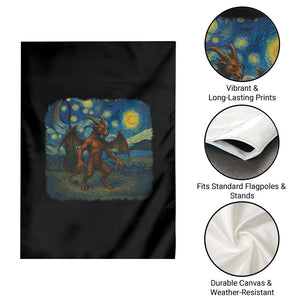 Jersey Devil Starry Night Garden Flag Van Gogh Cryptid Gift TS12 Print Your Wear