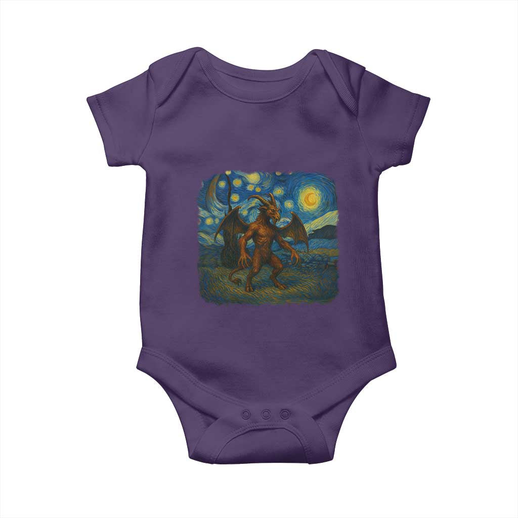 Jersey Devil Starry Night Baby Onesie Van Gogh Cryptid Gift TS12 Purple Print Your Wear