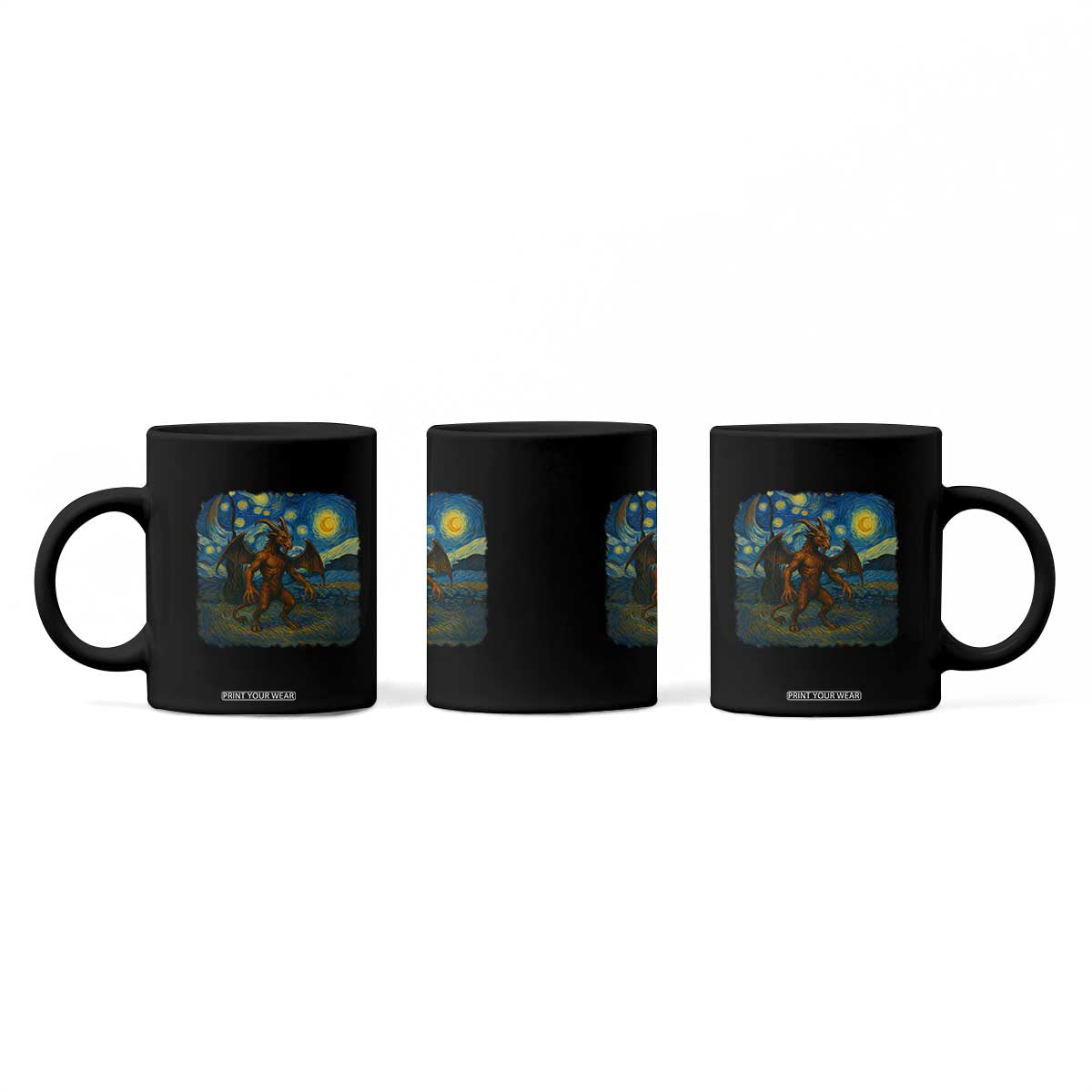 Jersey Devil Starry Night Coffee Mug Van Gogh Cryptid Gift TS12 Print Your Wear