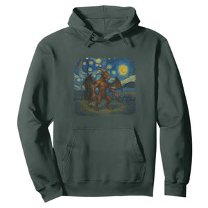 Jersey Devil Starry Night Hoodie Van Gogh Cryptid Gift TS12 Dark Forest Green Print Your Wear